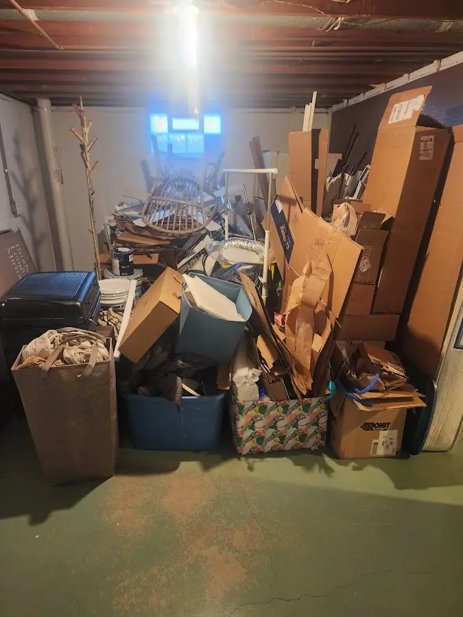 Roll-off dumpster container at job site for Roll Off Dumpster Rental in Huntertown